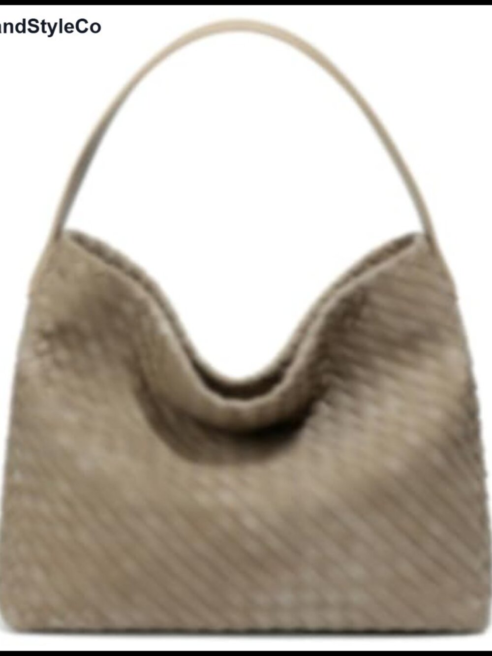 Suede Woven Hobo Bag with Crossbody Strap